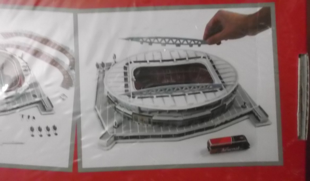 โมเดลสนามฟุตบอล 3D จิ๊กซอว์ สโมสรอาร์เซนอล - สนามเอมิเรตส์ สเตเดี้ยม ใหม่ / ARSENAL Football Club 3D Jigsaw/Puzzle Football Stadium Model - EMIRATES Stadium NEW