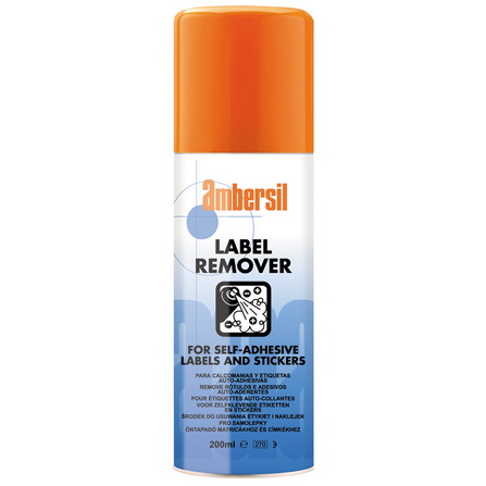 c-045. สเปรย์ล้างคราบกาว สติ๊กเกอร์ ยางมะตอย คราบแมลง CRC AMBERSIL LABEL REMOVER ขนาด 200 ml.
