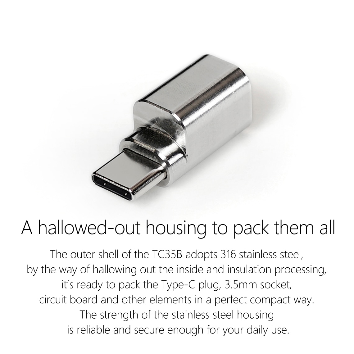 ขาย DD TC35B แจ็คแปลง Type C ให้รองรับหูฟัง 3.5mm ใช้กับมือถือได้ 384kHz/32bit