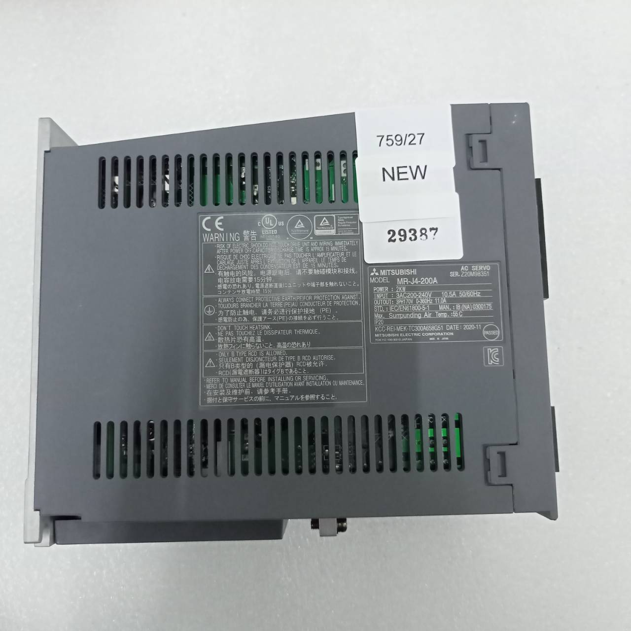 MR-J4-200A SERVO DRIVE " MITSUBISHI "