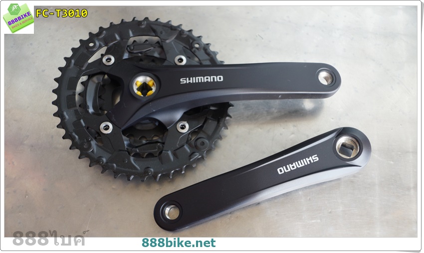 จาน ACERA, FC-T3010, 9-SPD, 44/32/22T, 175MM, สีดำ, สีเงิน, ไม่มีกะโหลก (MALAY)(ไม่มีกันเปื้อน)