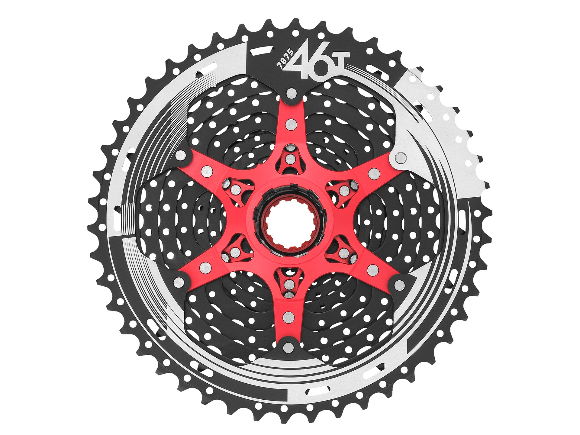 เฟืองเสือภูเขา SUNRACE, CSMX8, 11-46T ตัวท็อป MX 11-Speed Wide-Ratio Cassette แกนแดง