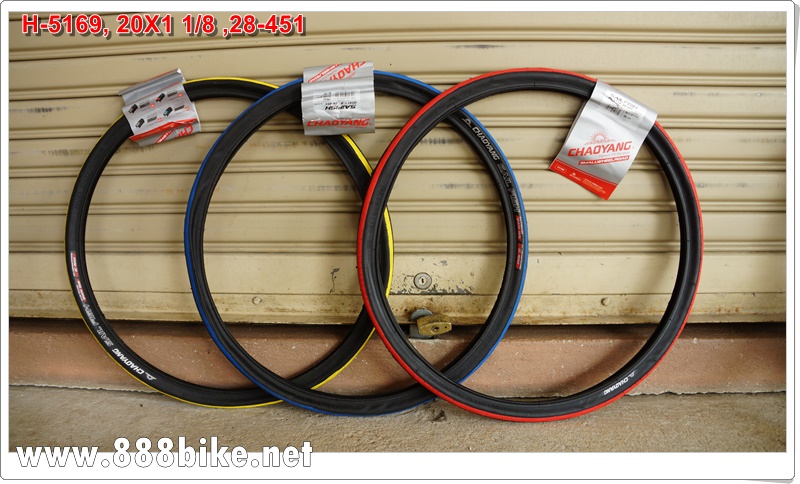 ยางนอกจักรยาน CHAOYANG "Sailfish" 20x1 1/8 28-451, (Hippo) H-5169 ,ขอบลวด ,W305035