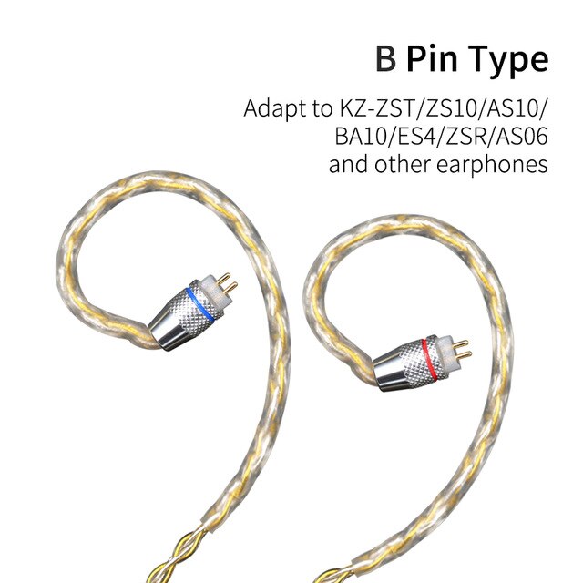 ขายสาย KZ Goldsilver cable สายถักชุบเงิน+ทอง 200 แกนรุ่นใหม่ล่าสุด