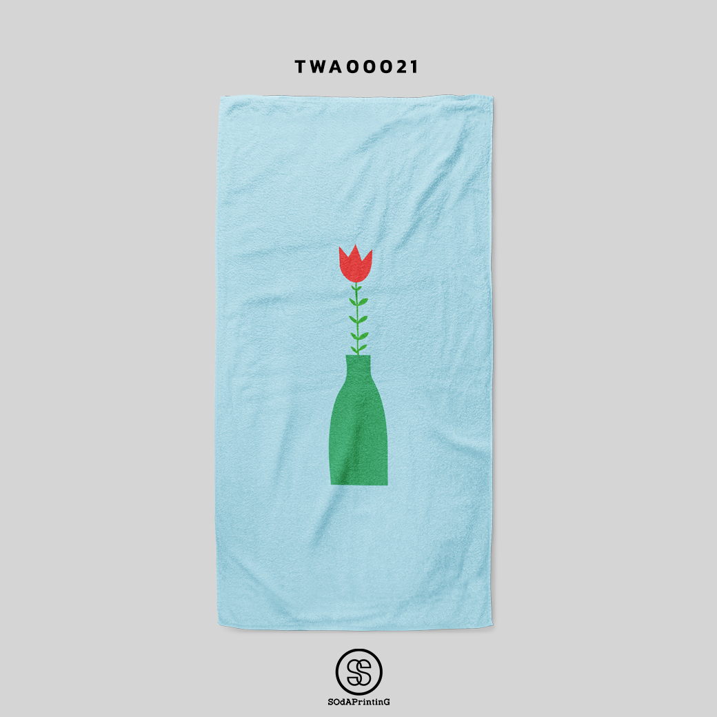 ผ้าเช็ดตัว พิมพ์ลาย Red Rose รหัส TWA00021 #SOdAtowel #SodAhome #ผ้าขนหนู #ผ้าเช็ดตัว #towel