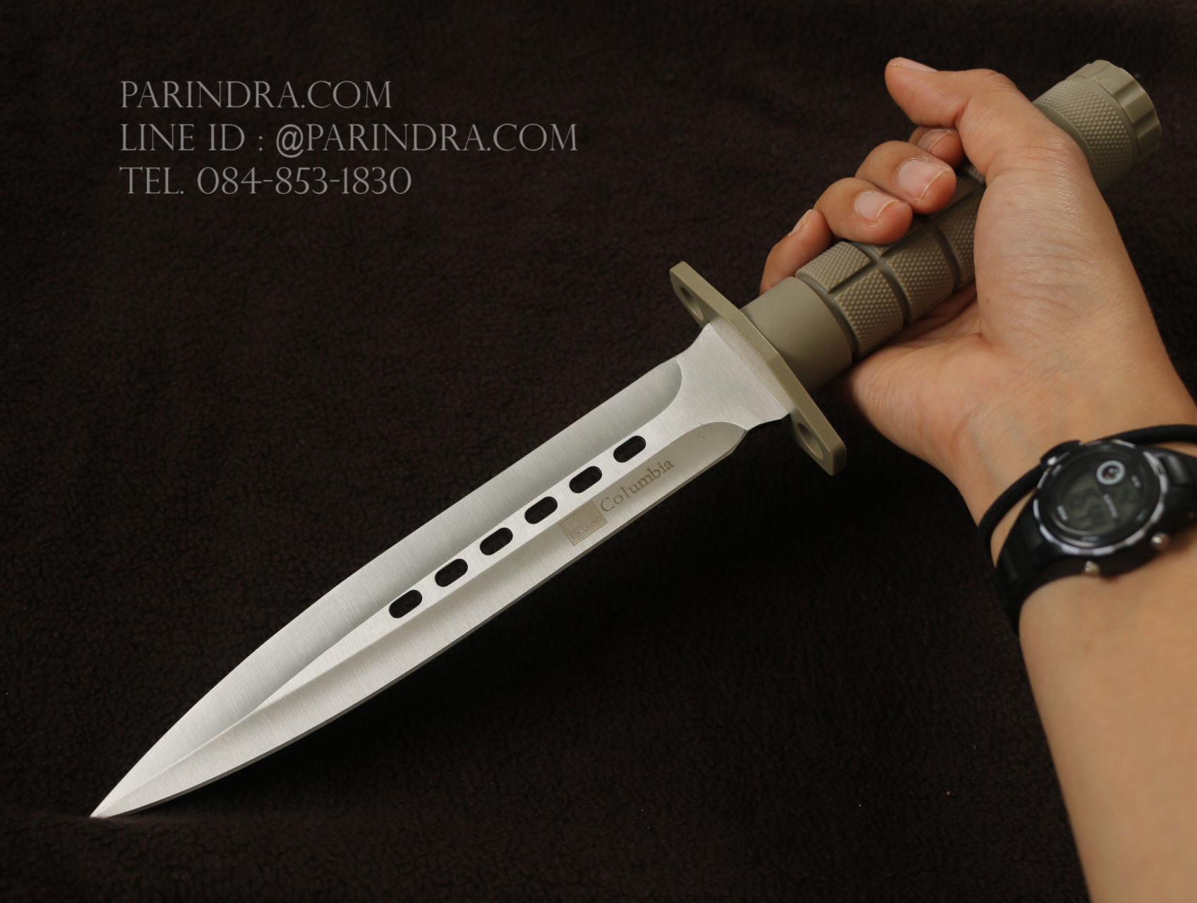 มีดใบตาย Columbia Tactical คมเดียว ถอดด้ามได้