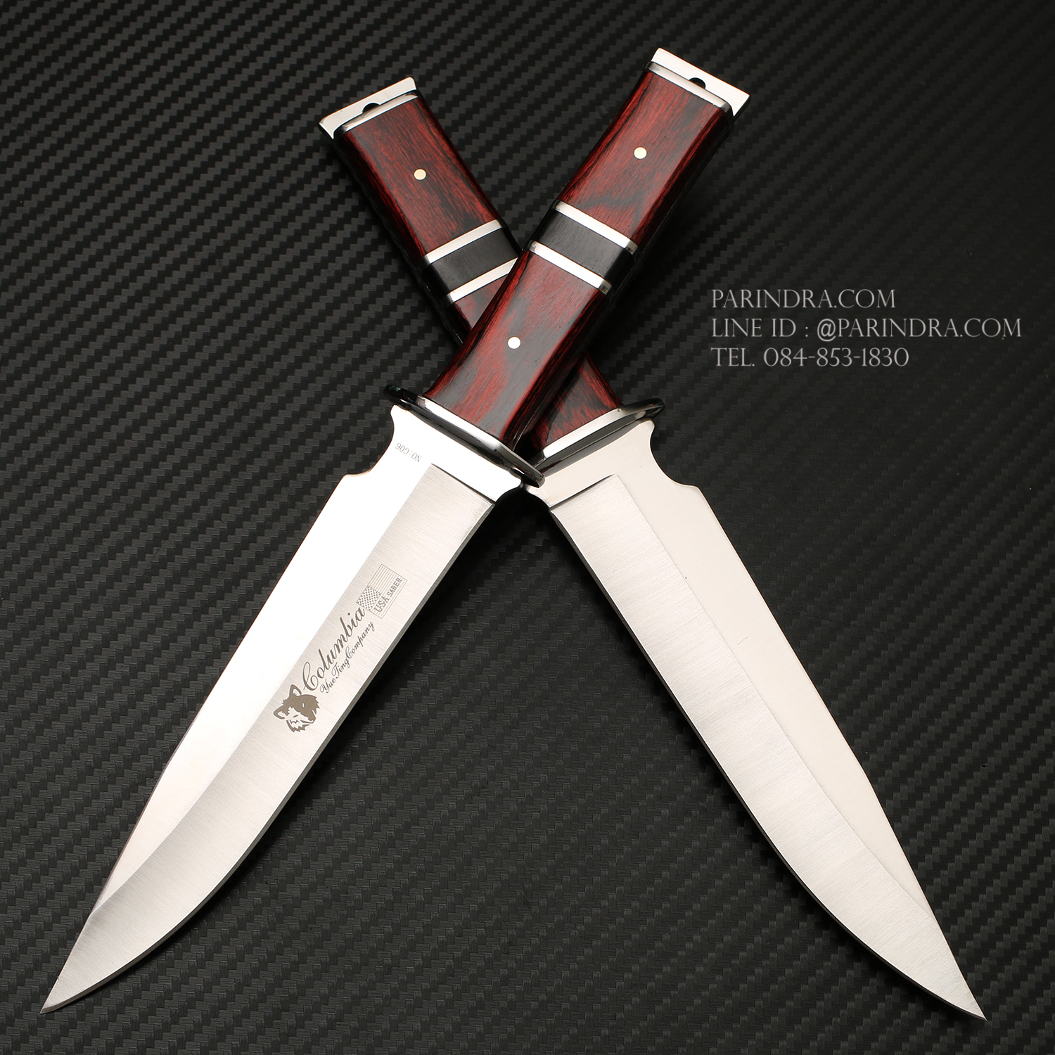 มีดเดินป่า COLUMBIA รุ่น G06 ใบมีดสวย ด้ามจับไม้ ใบมีดสแตนเลส