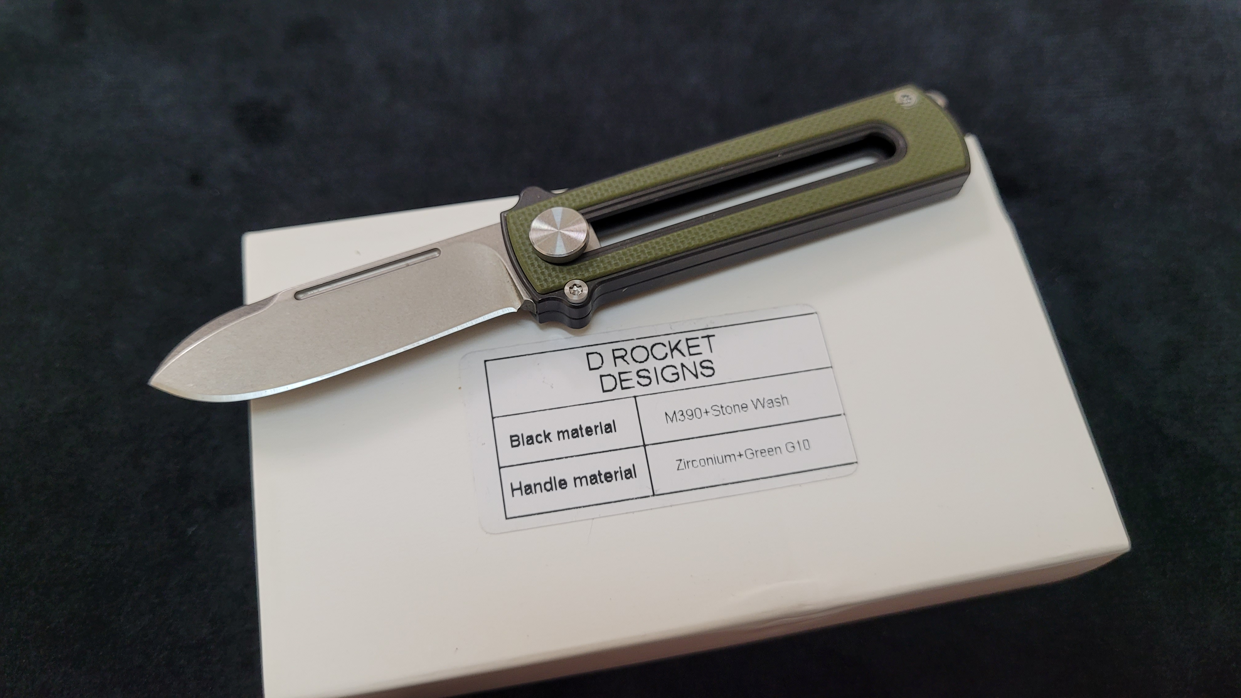 Zr BarloX with M390 Blade-for a short time Dealer's Cost Green Stonewash Blade
