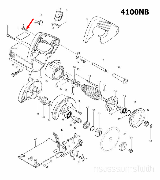 PAN HEAD SCREW M4X25 เครื่องตัดคอนกรีต Makita มากีต้า 1100 , LS1030, 1900B, 2414, BHX2500, 4100NB, 6905H Pn.911148-2 (แท้) ##