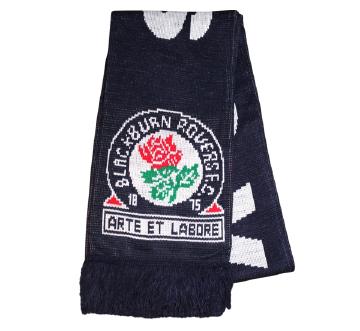 ผ้าพันคอที่ระลึกแบล็กเบิร์น Blackburn Rovers Scarf Rovers Jacq Longer Length ของแท้ 100%