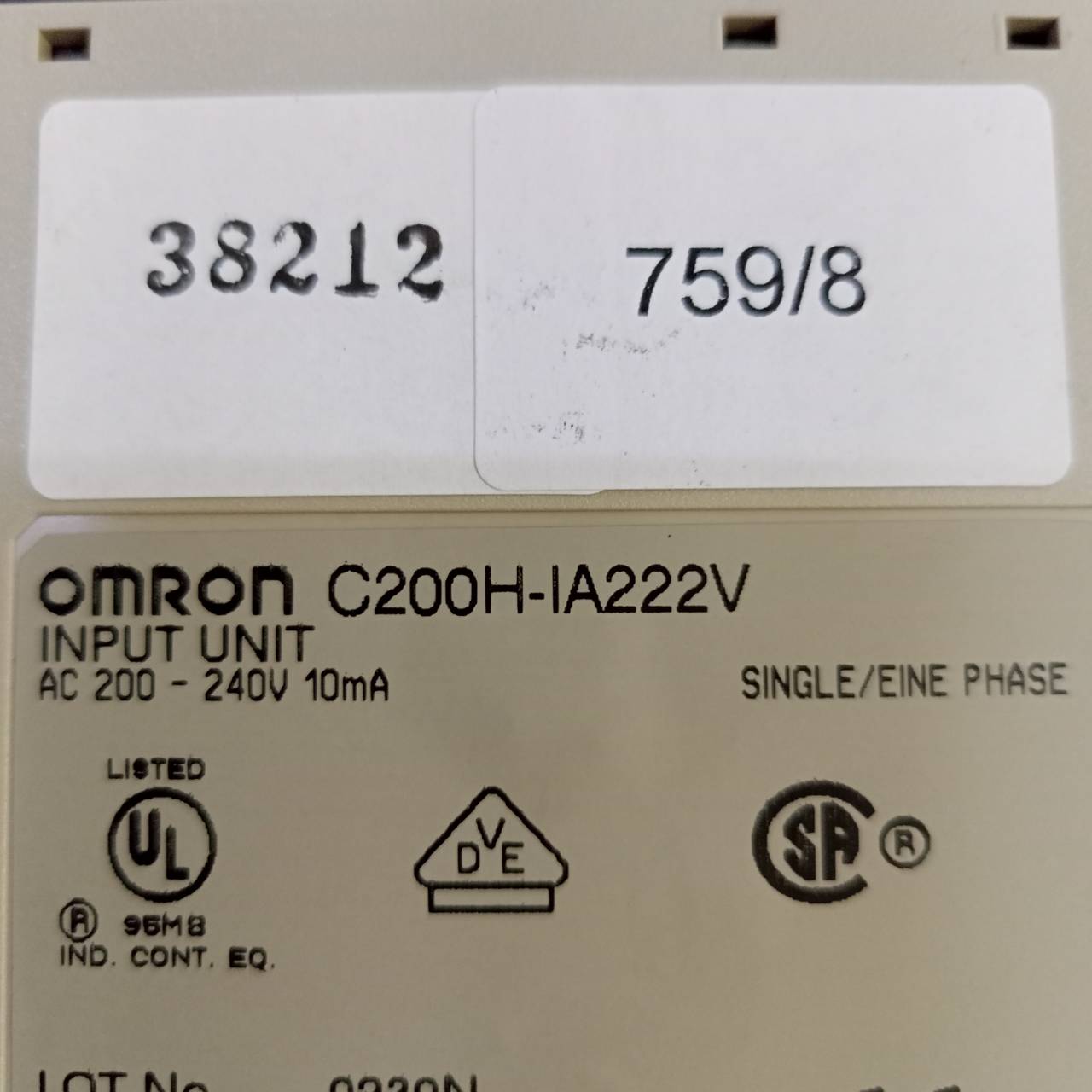 C200H-IA222V PLC " OMRON "
