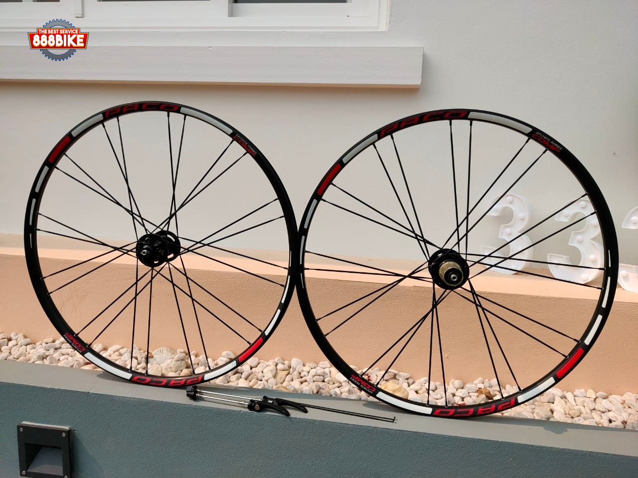 ชุดล้อสำเร็จ ล้อเสือภูเขา PACO WR-26 COMP, 26 comp Alloy Whellet ขอบ 26 บร์ริ่ง รองรับ 7-11 สปีด(MADE IN TAIWAN)