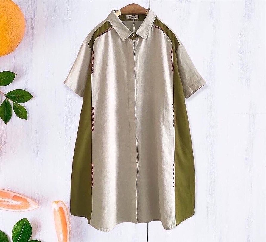 เสื้อผ้าลินินต่อลาย