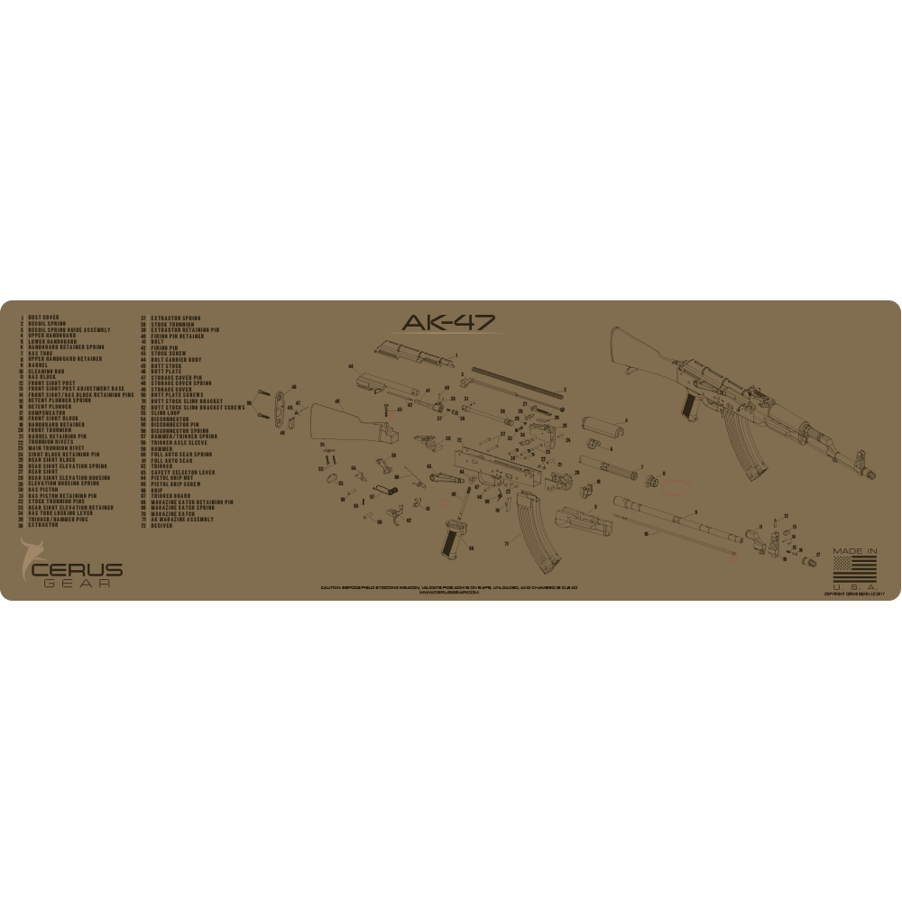 AK-47 SCHEMATIC RIFLE COYOTE PROMAT