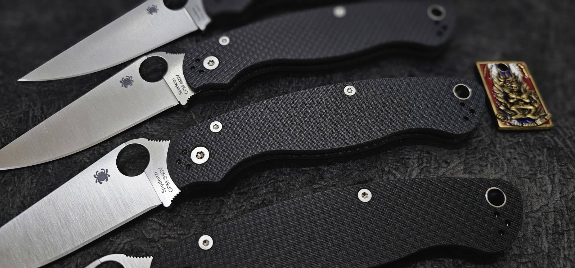 Spyderco Military 2 Compression Lock Knife Black Carbon Fiber Satin S90V Sprint Run