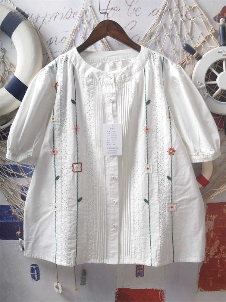 เสื้อผ้าฝ้ายลายปักแต่งผ้าลูกไม้