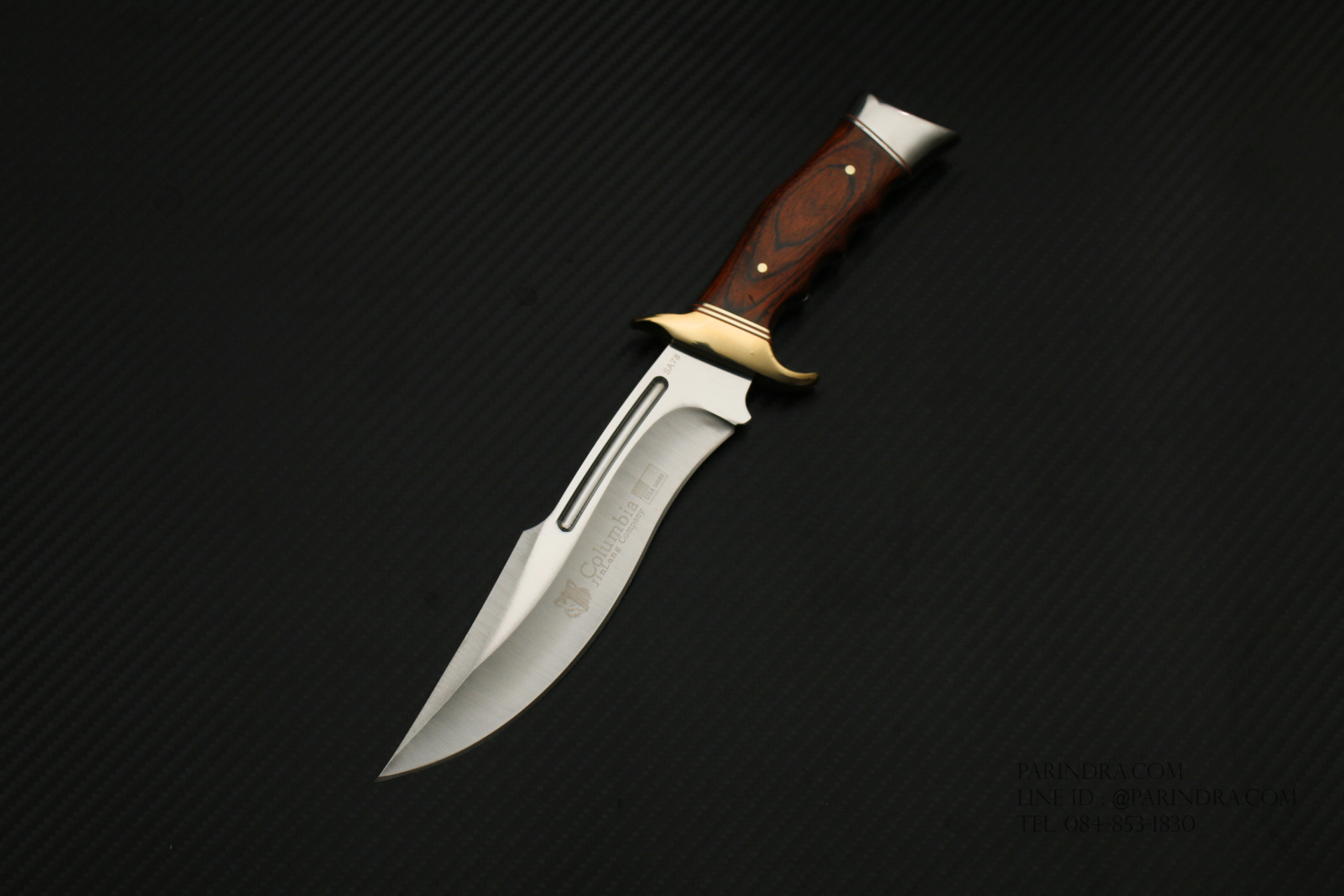 มีดเดินป่า COLUMBIA รุ่น SA78 ด้ามไม้ ทรงใบมีดสวย (ยอดนิยม)