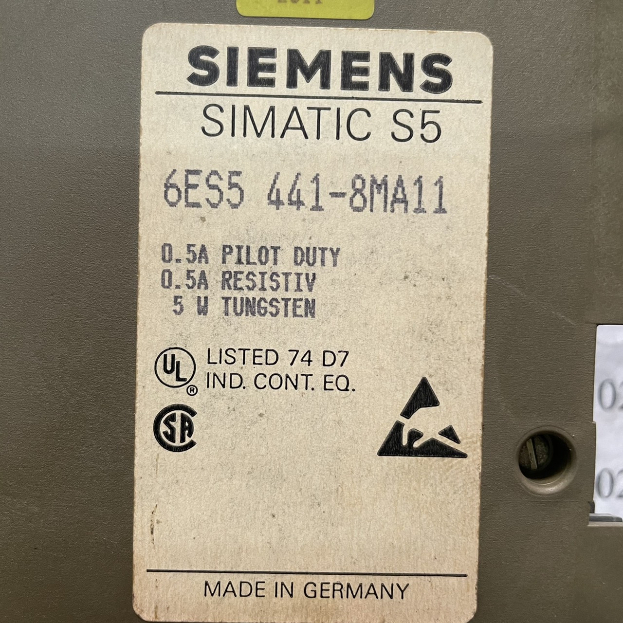 6ES5 441-8MA11 PLC " SIEMENS "
