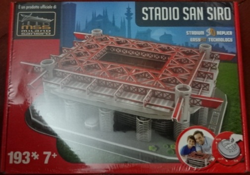 โมเดลสนามฟุตบอล 3D จิ๊กซอว์ สโมสรเอซี มิลาน และสโมสรอินเตอร์ มิลาน - สนามซานซีโร่ และสนามจูเซ็ปเป้ เมอัซซ่า ใหม่ / AC MILAN and INTER MILAN Football Club 3D Jigsaw/Puzzle Football Stadium Model - SAN SIRO and GIUSEPPE MEAZZA Stadium NEW