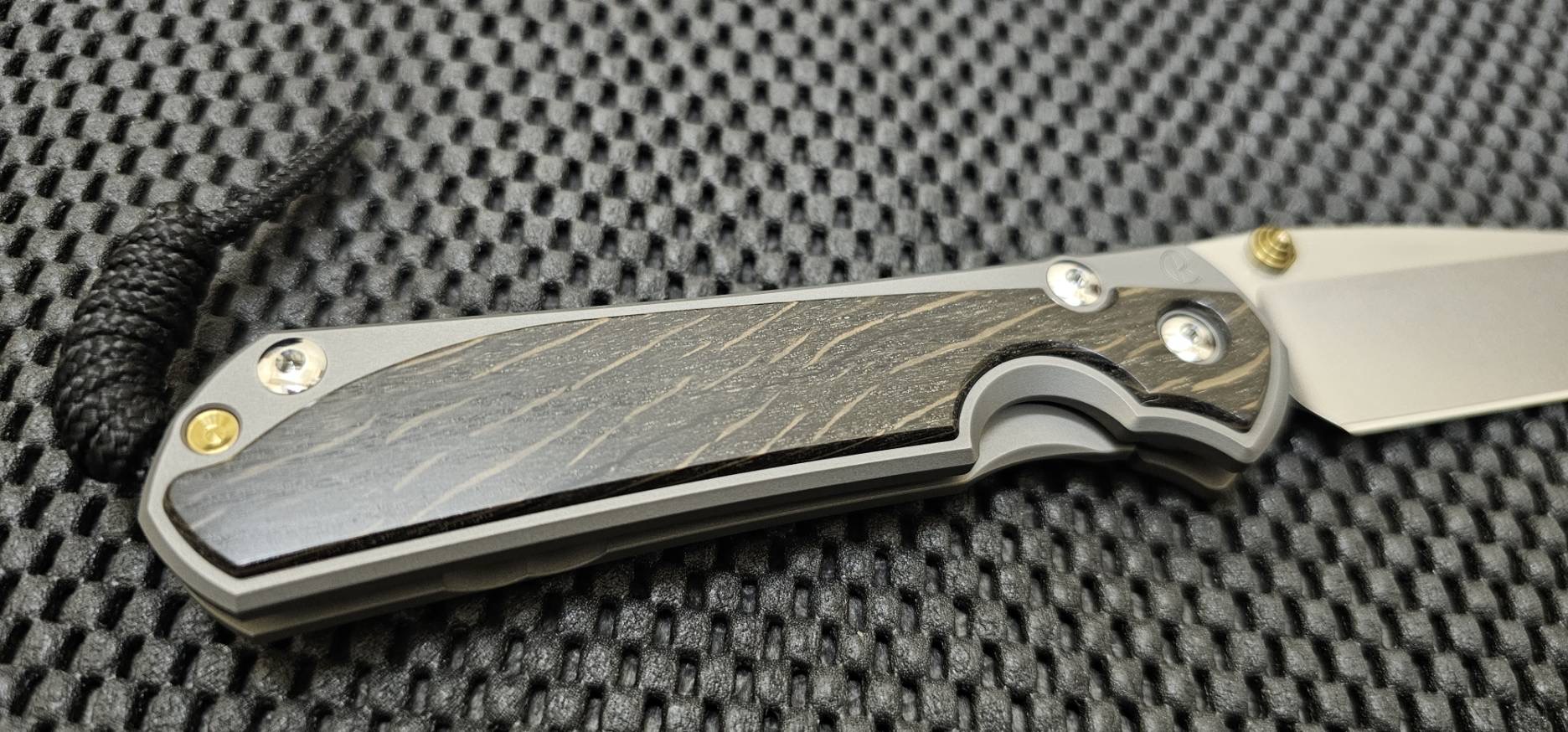 CHRIS REEVE KNIVES LARGE SEBENZA 31 BOG OAK INLAY/TITANIUM MAGNACUT DROP POINT LH (มือซ้าย)