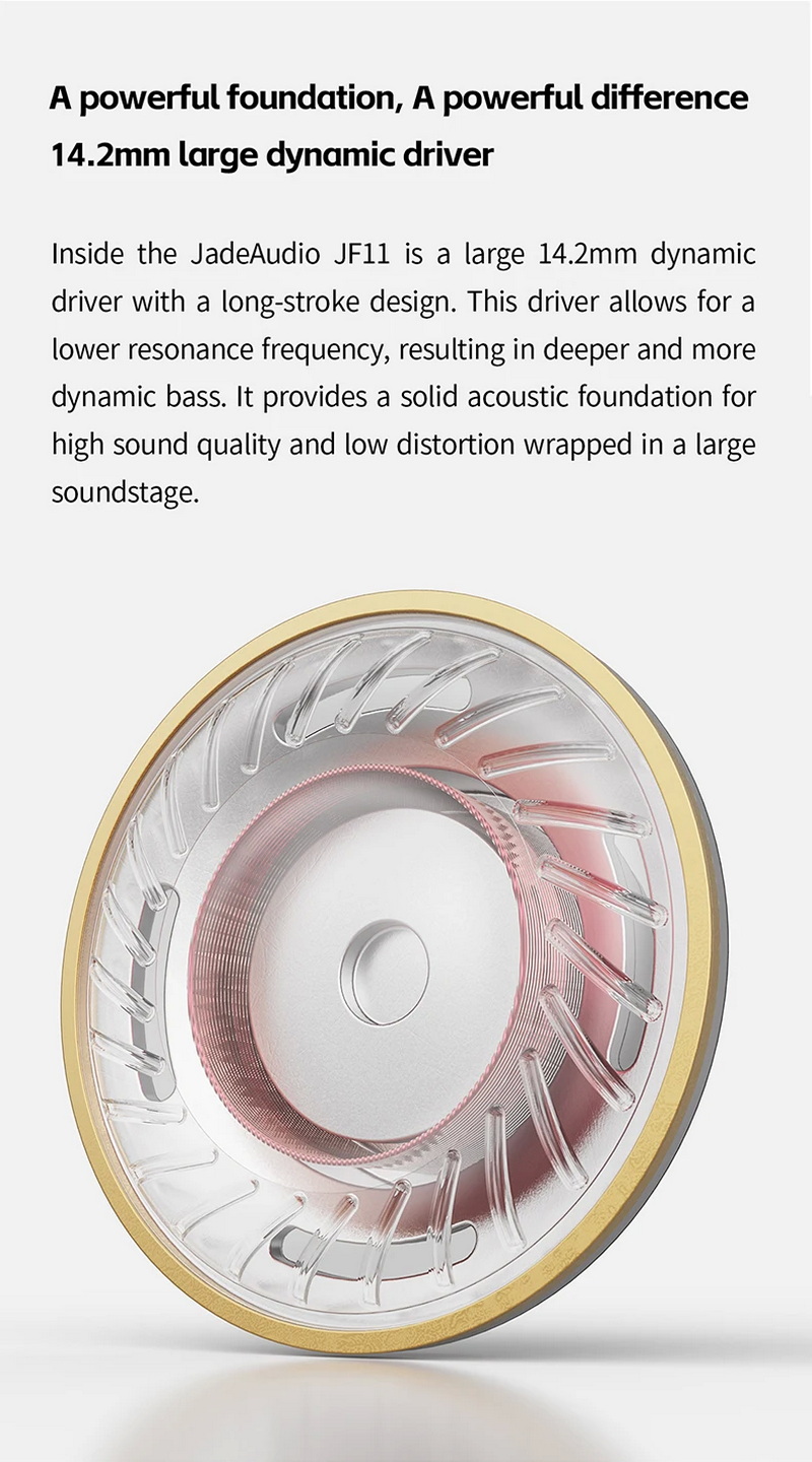 FiiO JF11 (JadeAudio JF11) หูฟังเอียบัด Retro รูปตัว U ไดรเวอร์ไดนามิก 14.2 มม. ประกันศูนย์ไทย