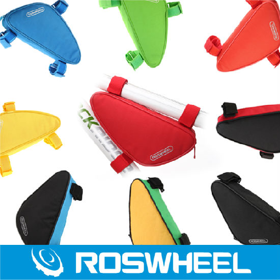 !!!SALE!!!กระเป๋าสามเหลี่ยมคาดเฟรม Roswheel Cycling Bicycle Front Tube Triangle Frame Bag Bike Frame Zip Bag , 12657(มีสีเหลืองเขียวแดง)