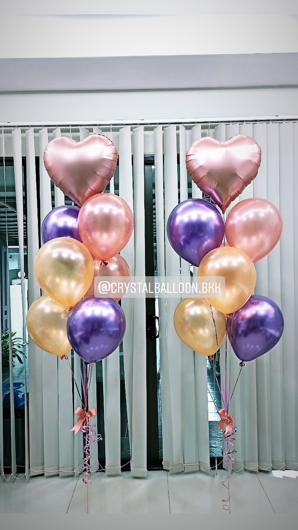 ลูกโป่ง แสดงความยินดี ช่อลูกโป่ง ฟอยล์หัวใจ ขนาด 18" 2 ช่อ พร้อมตกเเต่ง สามารถเปลี่ยนสีลูกโป่ง/เปลี่ยนข้อความได้