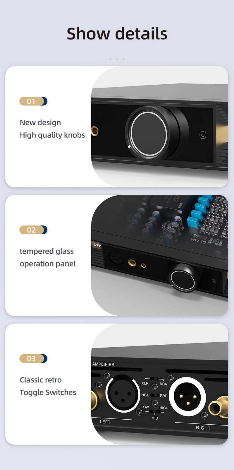 SMSL VMV P2 Headphone Amplifier ตั้งโต๊ะ รองรับ Hi-Res ประกันศูนย์ไทย