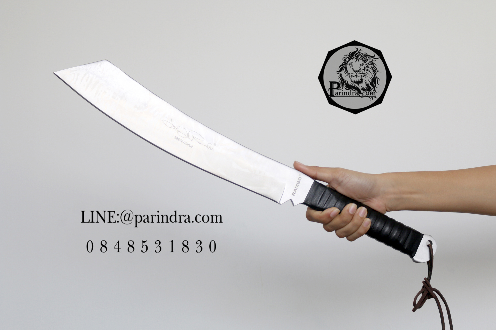 มีดเดินป่าใบตาย RAMBO IV สุดโหด สีเงิน ขนาดยาว 22 นิ้ว (OEM)