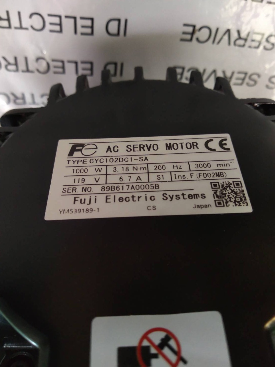 GYC102DC1-SA SERVO MOTOR " FUJI "