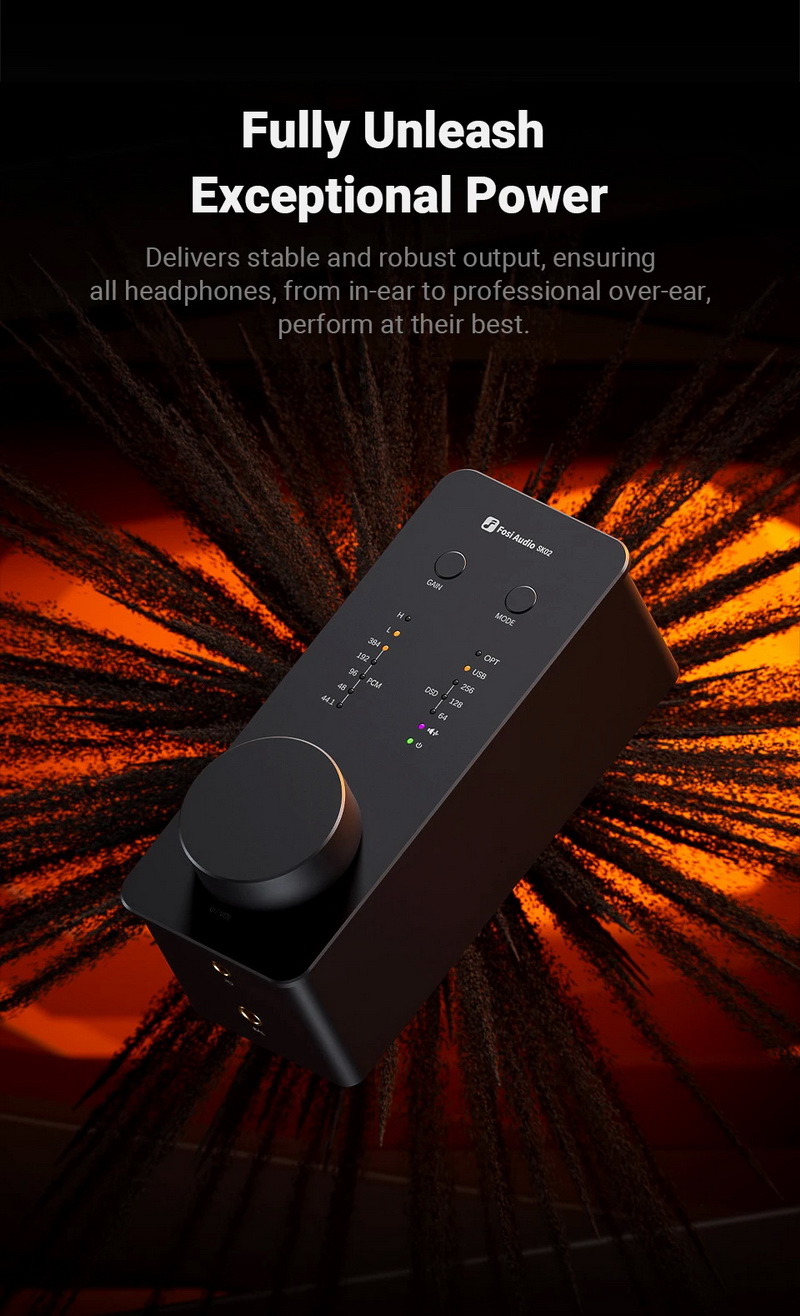 Fosi Audio SK02 DAC/AMP ตั้งโต๊ะขนาดเล็ก ชิป ESS ES9038Q2M+SGM8262 ประกันศูนย์ไทย