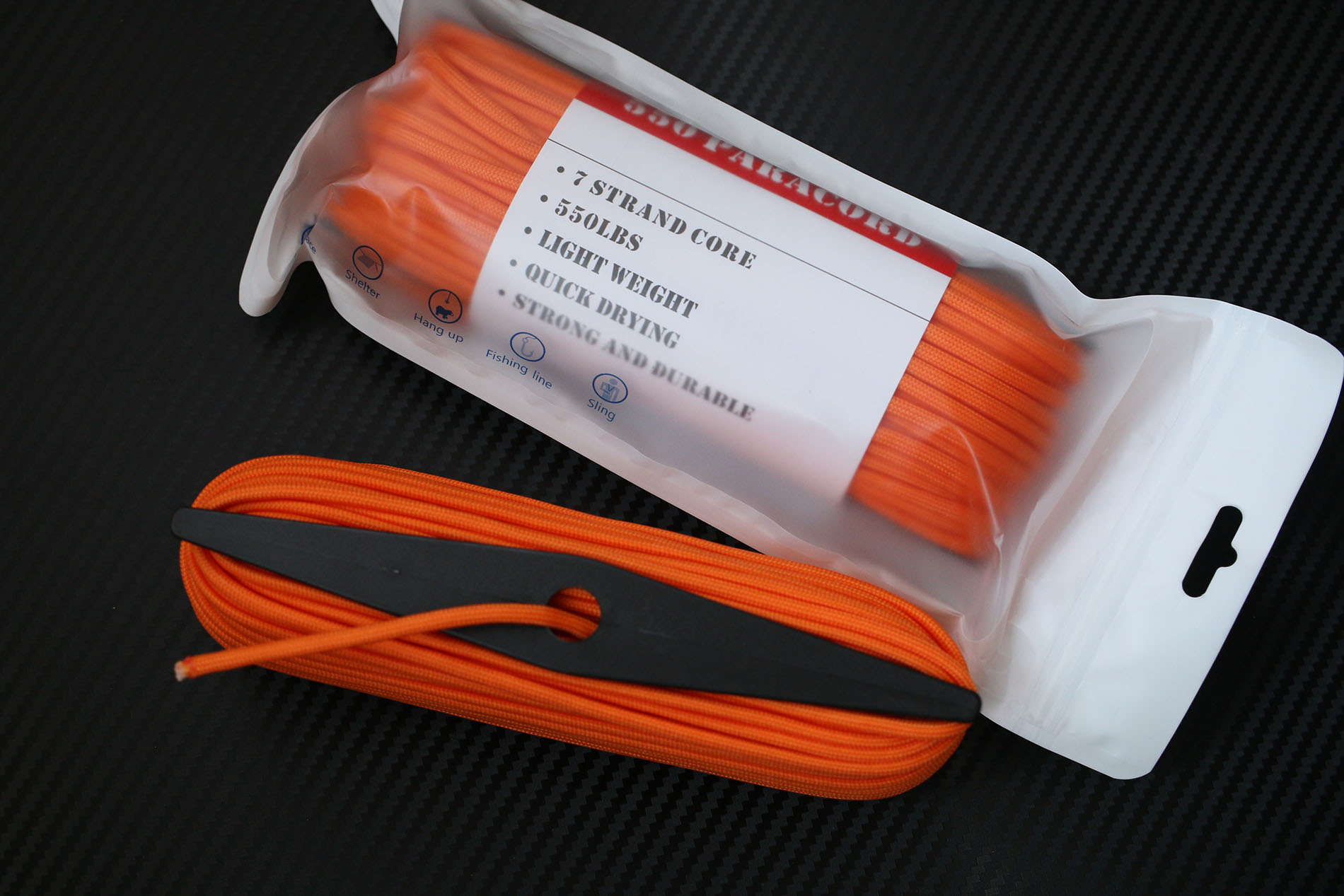 เชือกพาราคอร์ด PARACORD 550 คุณภาพสูง # ORANGE ใช้ได้งานได้เอนกประสงค์