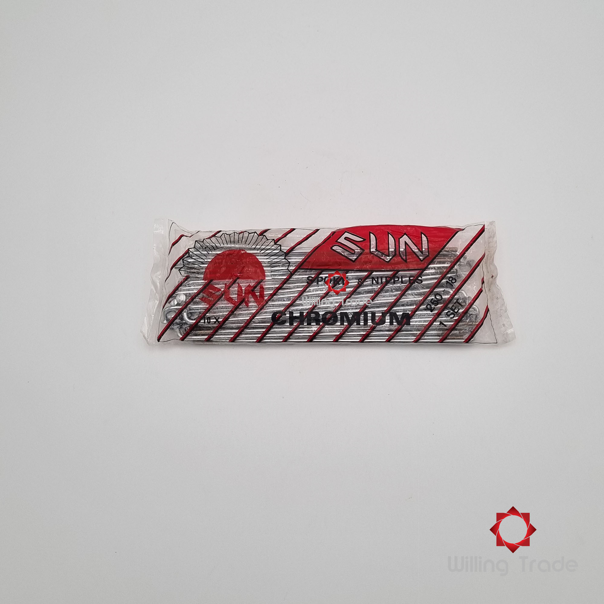 ซี่ลวดล้อรถมอเตอร์ไซค์ (WW411) ALL BRAND: (10×176 SUN) ใช้กับล้อรถมอเตอร์ไซค์ ขนาด 10×176 ... แพ๊คละ 1 ชุด (1 วงล้อ)... [สินคัาคุณถาพดี] ...กลุ่มอะไหล่ล้อมอเตอร์ไซค์ ... MOTORCYCLE SPOKES