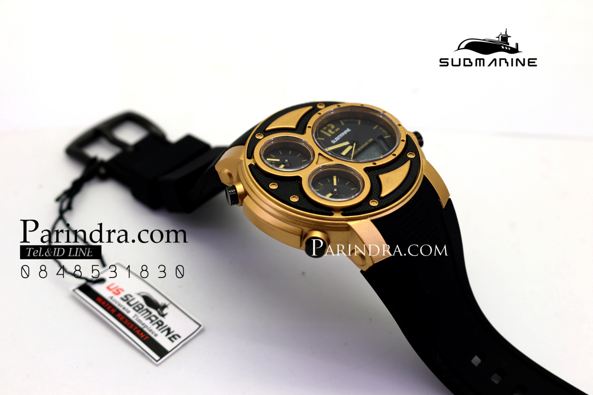 นาฬิกา US submarine 3 Analog รุ่น TP3174M สีดำทอง