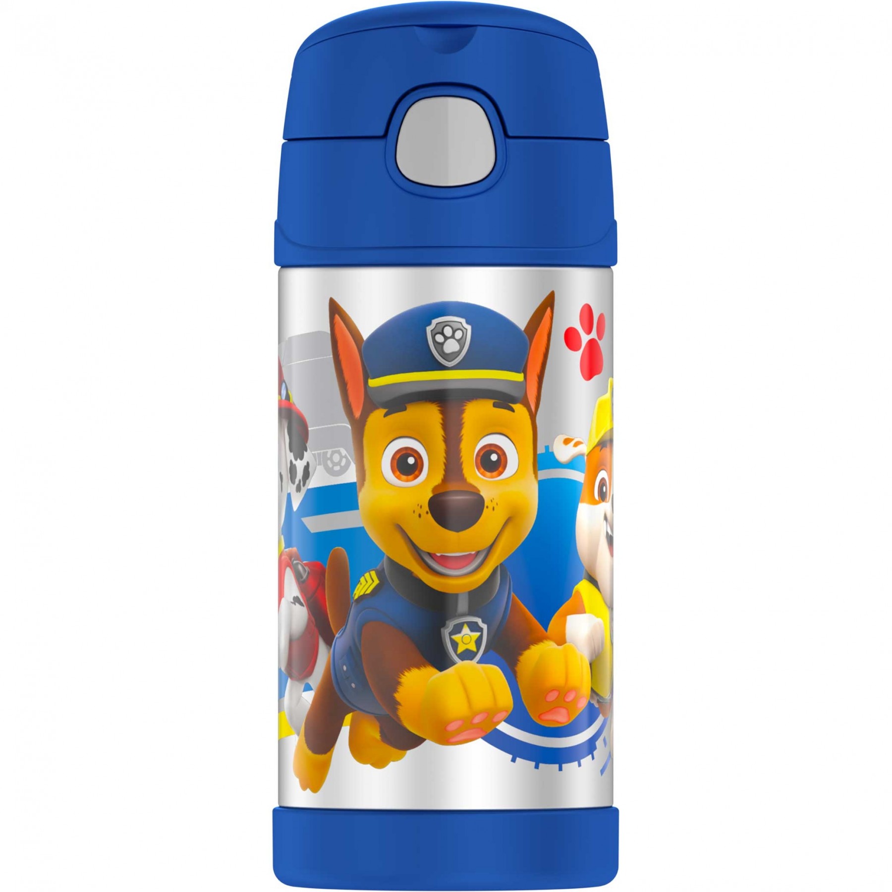 กระติกน้ำเก็บความเย็น Paw Patrol Thermos Vacuum Insulated Stainless Steel 12 Ounce Funtainer with Straw น้ำเงิน
