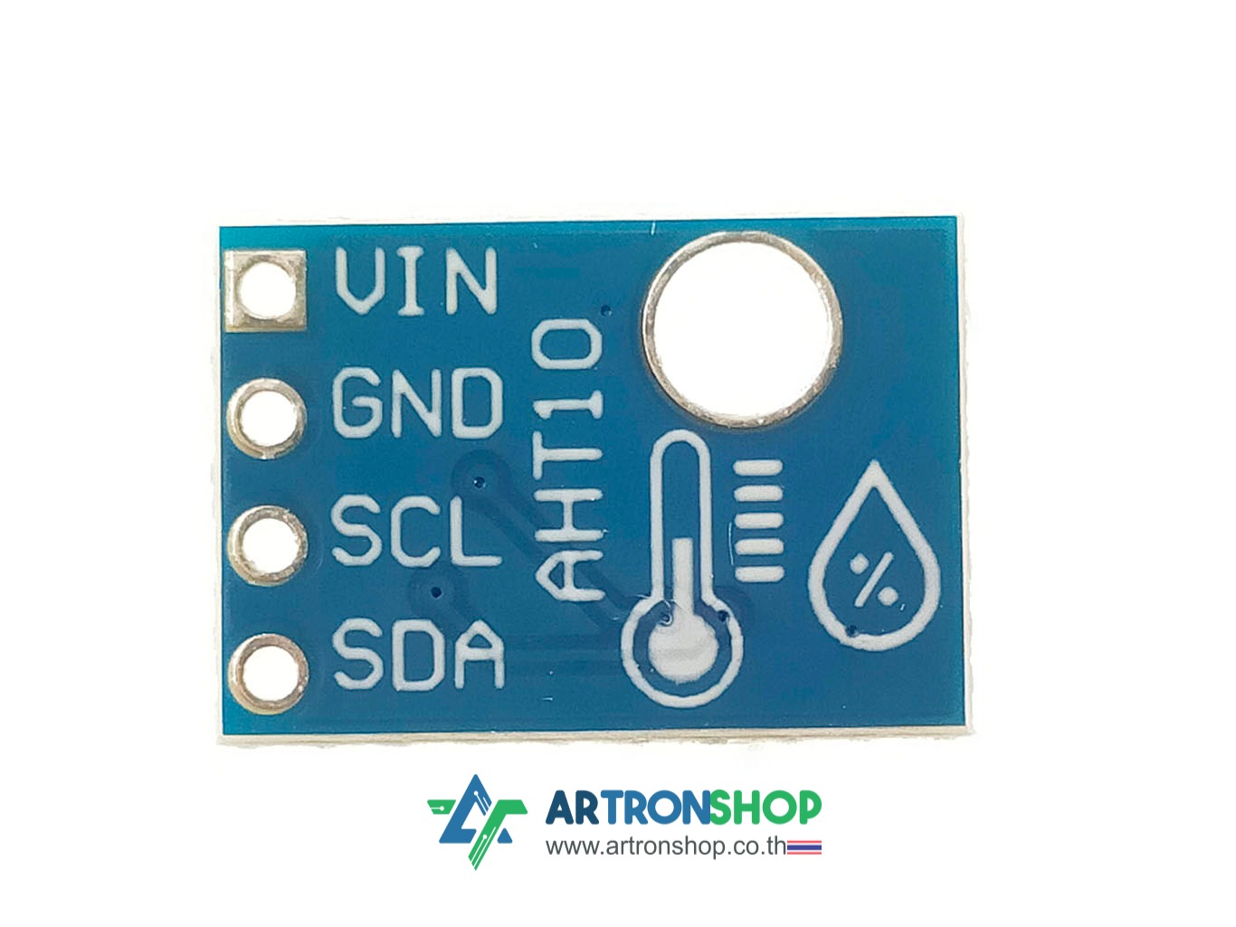 AHT10 โมดูลเซนเซอร์วัดอุณหภูมิและความชื้น I2C