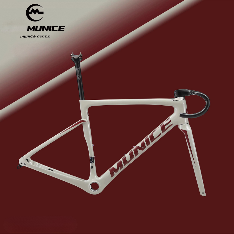 Munice R2 Ultra-Light Carbon Road Frame – Toray T800 + M46, Disc Brake Compatible, 970g, 9 Colors | 5-Year Warranty