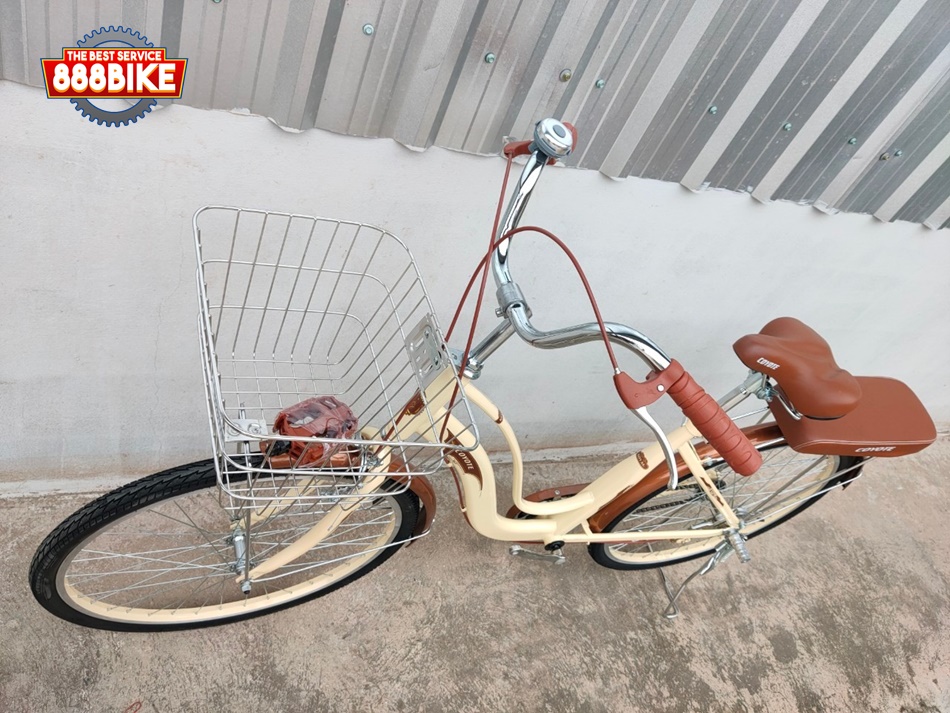 จักรยานแม่บ้าน COYOTE ROYAL ล้อ 26 นิ้ว ไม่มีเกียร์ ตะกร้าหน้าสเตนเลสขนาดใหญ่