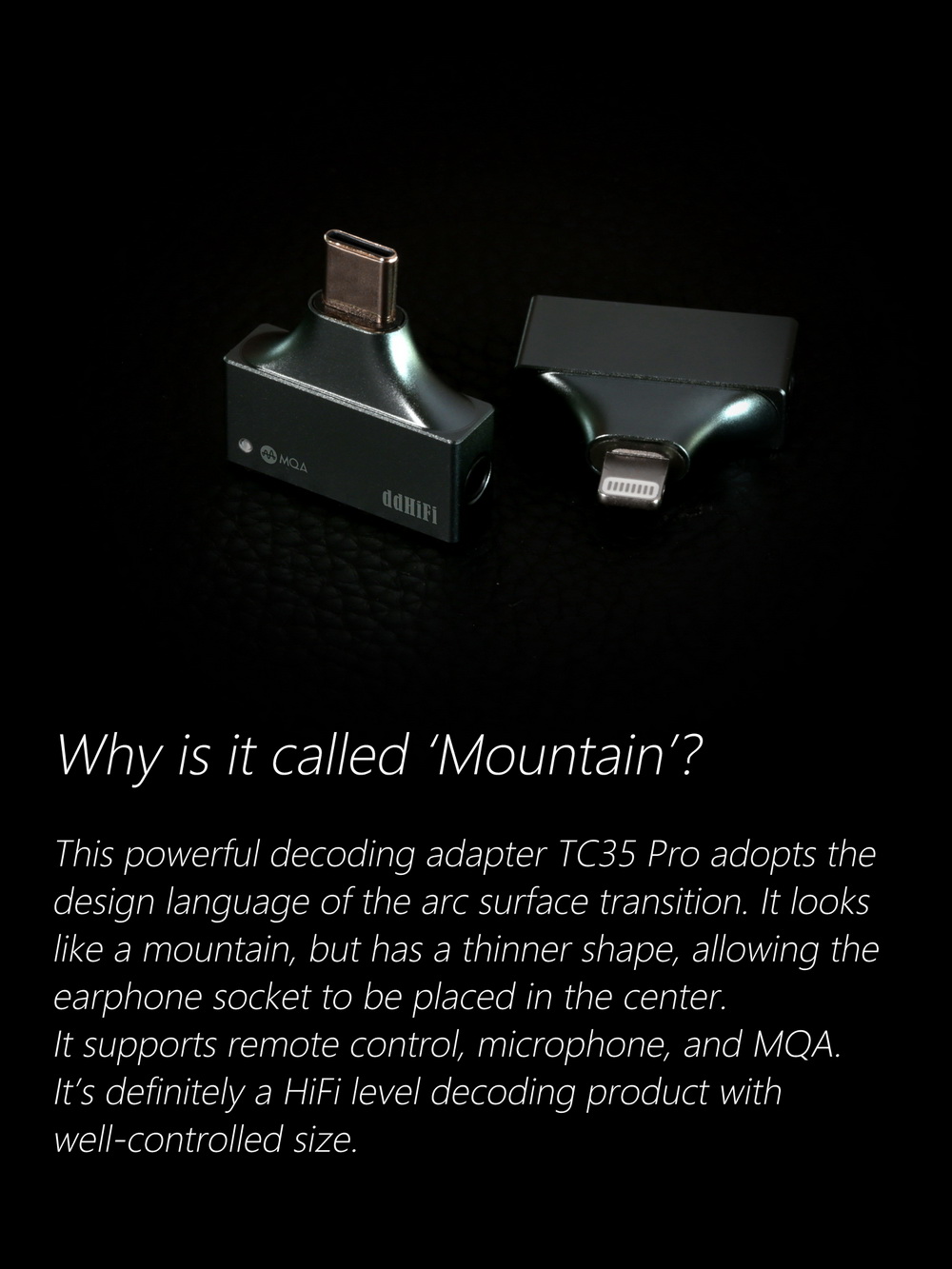 ขาย DD TC35 PRO (Mountain) แจ็คแปลง TypeC/Lightning ให้รองรับหูฟัง 3.5mm