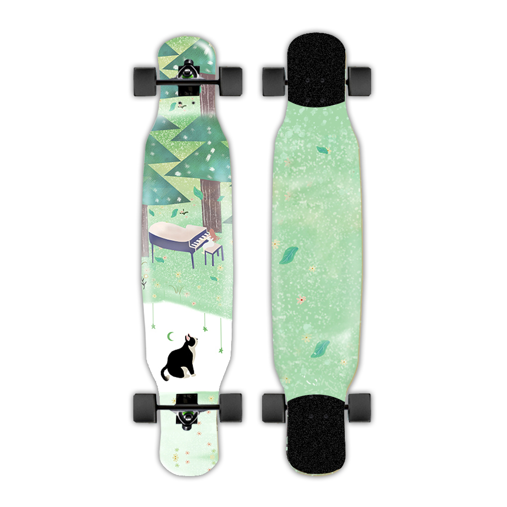 ARDEA AR957 Longboard ลองบอร์ด วัสดุไม้ Maple 8 ชั้น (Truck สีดำ)