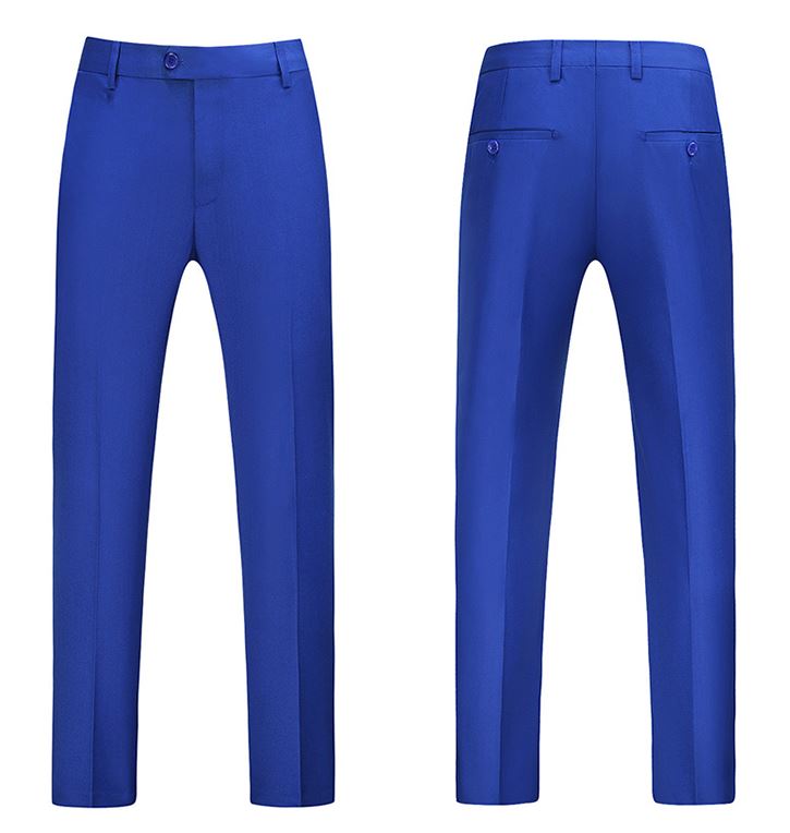 พร้อมเช่า ชุดสูทชาย สีน้ำเงิน สไตล์เกาหลี (มีเสื้อกั๊ก)