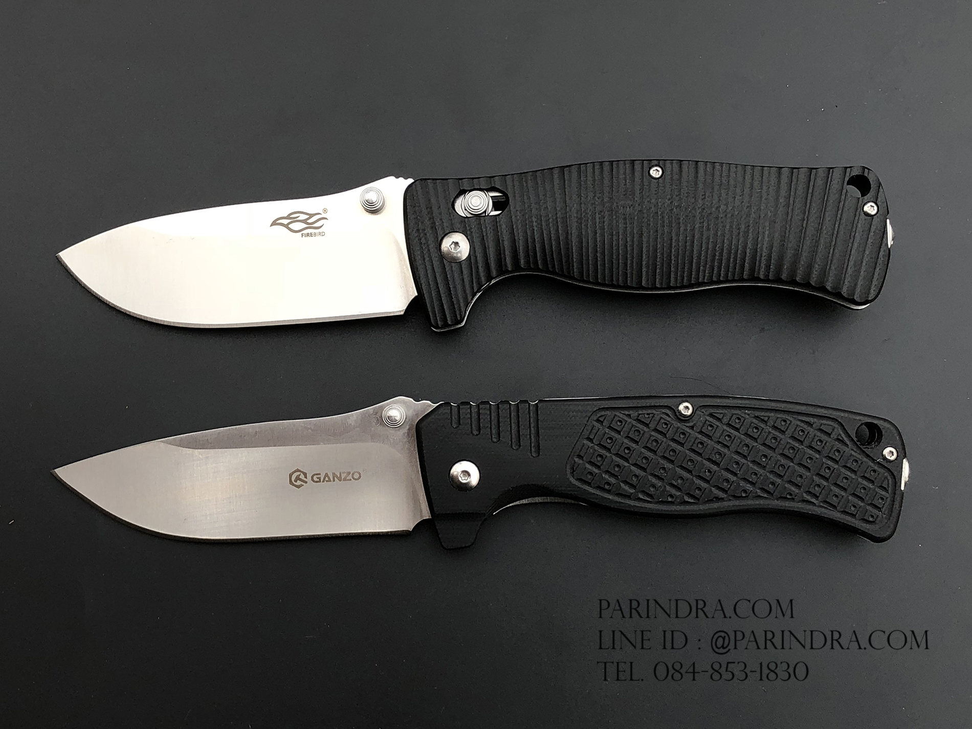 มีดพับ Ganzo กานโซ่ รุ่น G722 BK สีดำสนิท หนาถึก แข็งแกร่ง ของแท้ 100%