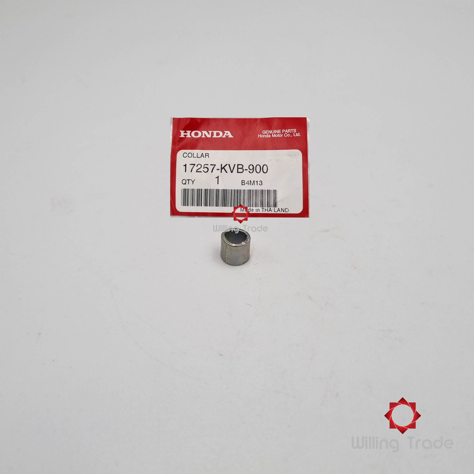 ปลอกรอง (เข็มขัดรัดท่อไอดี) (WX592) HONDA: (17257-KVB-900) ใช้กับ CLICK110 คาร์บู (2006-2008) ... แพ๊คละ 1 ชิ้น... [แท้ศูนย์ 100%] ...กลุ่มอะไหล่ฝาสูบ ... COLLAR