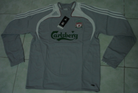 เสื้อฟุตบอล ทีมสโมสรลิเวอร์พูล ชุดฝึกซ้อม 2008/09 ใหม่ L-Size / LIVERPOOL Football Shirt Training Sweat Kit 2008/09 Jersey NEW L-Size