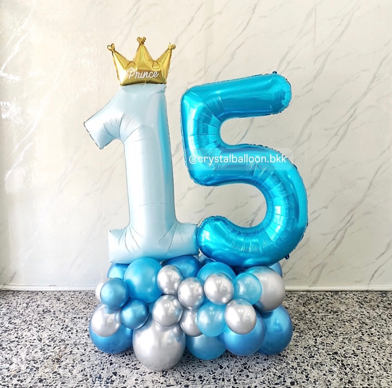 ลูกโป่ง วันเกิดเด็ก ฟอยล์ตัวเลข ขนาด 40" ตั้งฐาน 2 ชิ้น พร้อมตกแต่ง สามารถเปลี่ยนสีลูกโป่ง/เปลี่ยนสี-ฟอยล์ตัวเลขได้