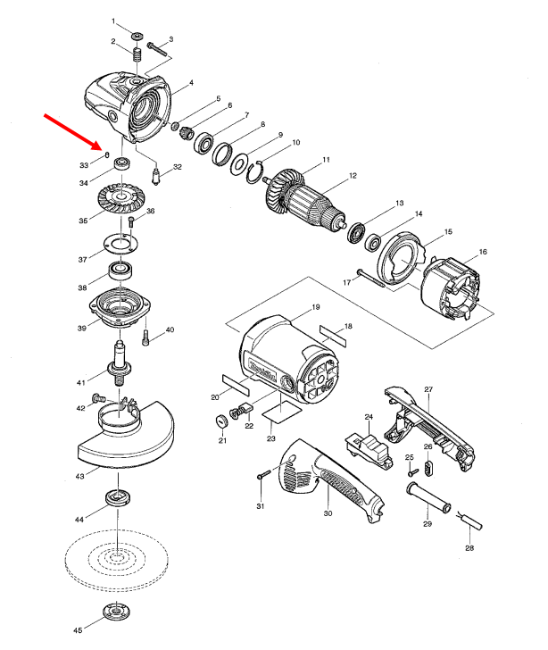ลิ่ม (RUBBER PIN 4) Makita - Maktec 9500N, HM1201, GA4030, MT900, MT904, 9553 Pn.263002-9(แท้)
