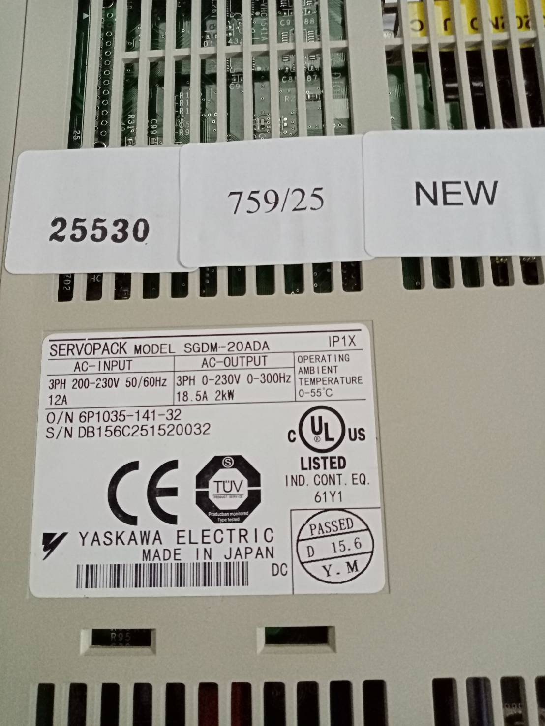 SGDM-20ADA SERVO DRIVE " YASKAWA "