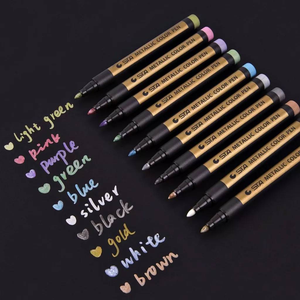 ปากกามาร์กเกอร์ กันน้ํา มี 9 สี สำหรับเขียนบนเทียน
