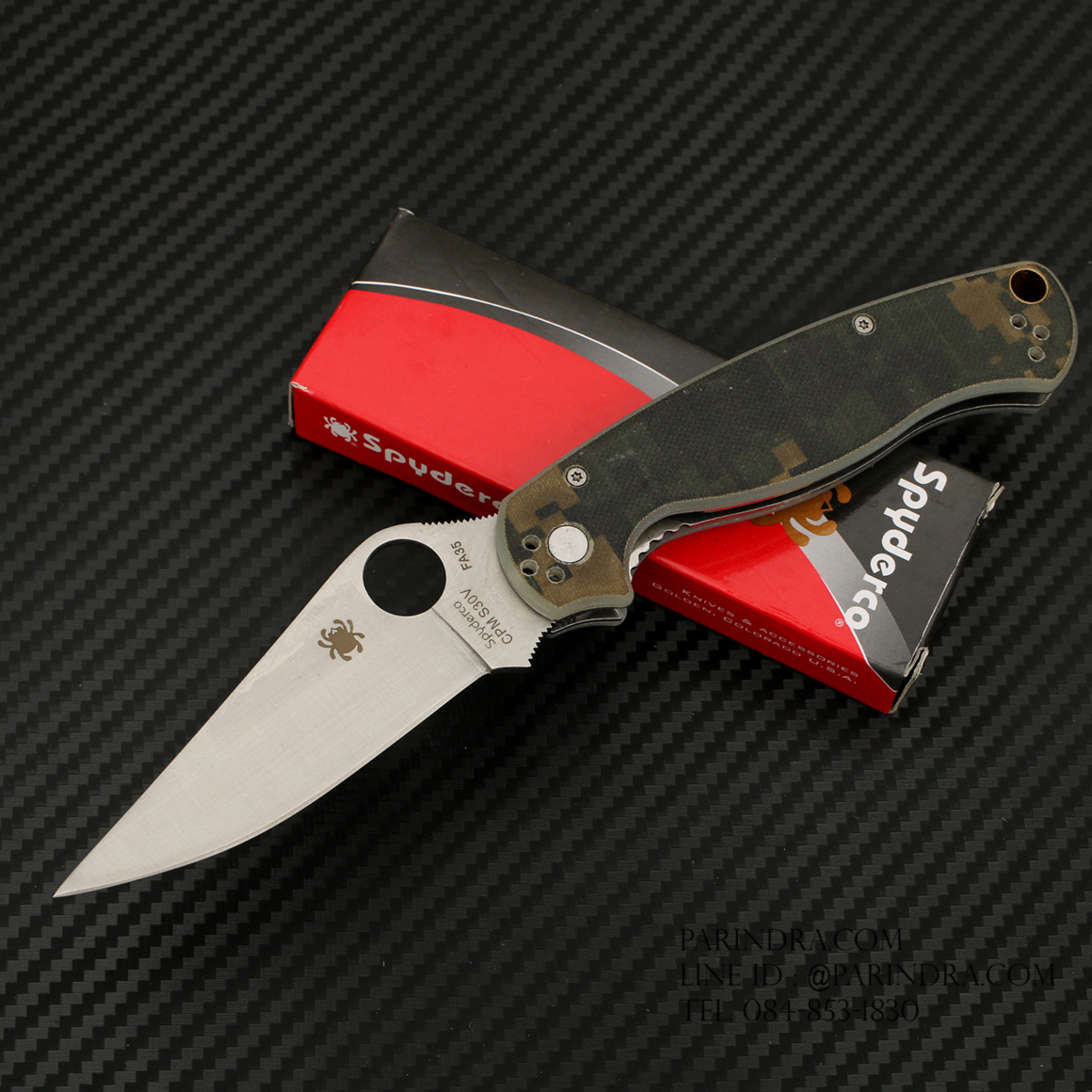 มีดพับ Spyderco FA35 ด้ามลายพรางทหาร คมกริบ ขนาด 8 นิ้ว (OEM)