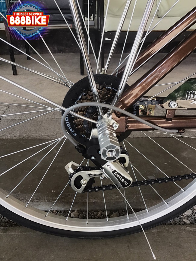 จักรยานแม่บ้าน OSAKA RHINO XT CITY BIKE พร้อมตะกร้า มีเกียร์ 7 สปีดชิมาโน่ ล้อ26นิ้ว
